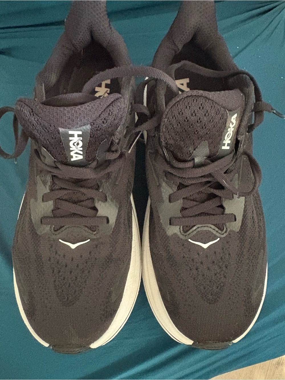 Hoka Women’s Black and White Running Sneakers - Picture 5 of 6